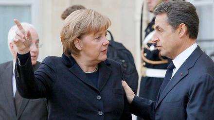 Geben sie den Weg vor oder werden sie getrieben? Angela Merkel und Frankreichs Präsident Nicolas Sarkozy.