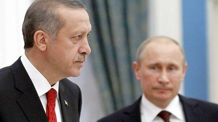 Der türkische Regierungschef Recep Tayyip Erdogan und sein russischer Kollege Wladimir Putin. 