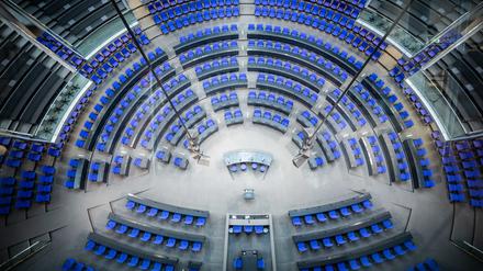 Plenarsaal 2021 - die FDP sitzt noch im rechten Block