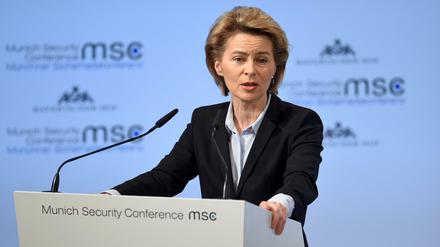 Verteidigungsministerin Ursula von der Leyen auf der Münchner Sicherheitskonferenz.