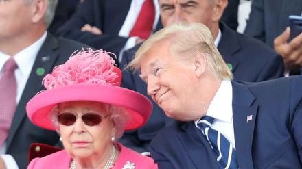 Unter Staatschefs: Königin Elizabeth II. und US-Präsident Donald Trump bei der Gedenkfeier zum D-Day in Portsmouth.