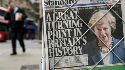 "Ein großer Wendepunkt in der britischen Geschichte": Theresa May auf dem "Evening Standard"