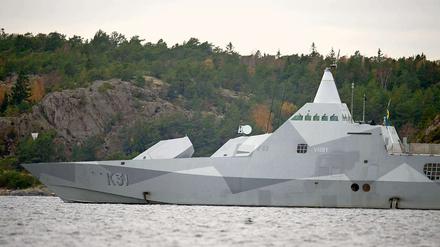 Auch die schwedische Korvette "HMS Visby" war in die Suche nach dem unbekannten Unterwasserobjekt einbezogen. 
