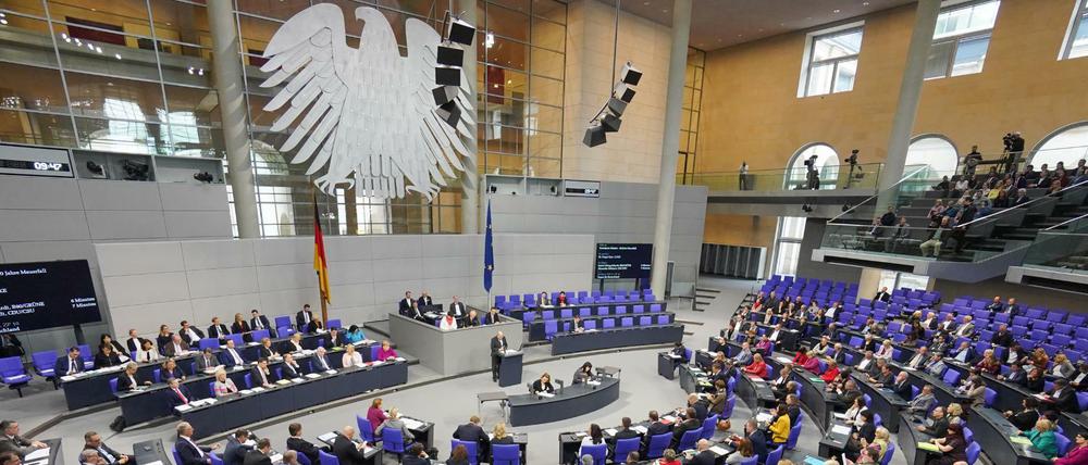 Blick in den Bundestag 