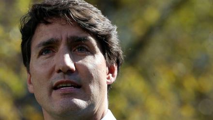 Kanadas Premier Justin Trudeau bei einem Wahlkampfevent. Im Oktober wird in Kanada gewählt.