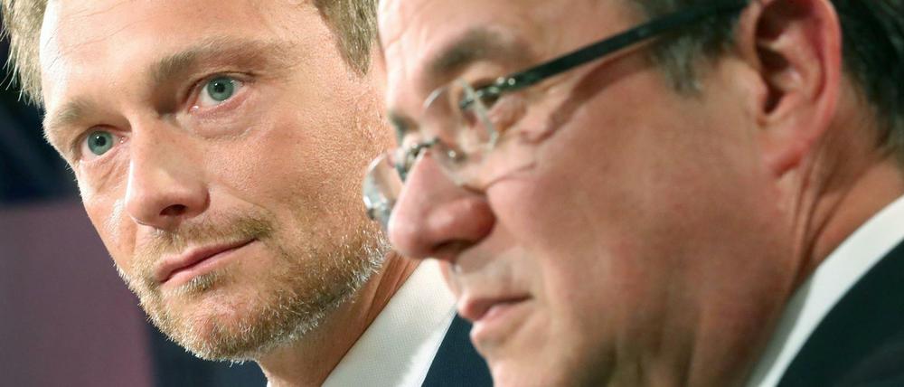 Der FDP-Vorsitzende Christian Lindner und der CDU-Spitzenkandidat Armin Laschet. 
