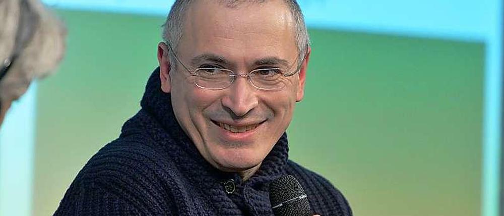 Michail Chodorkowski bei einer Veranstaltung der Heinrich-Böll-Stiftung in Berlin.