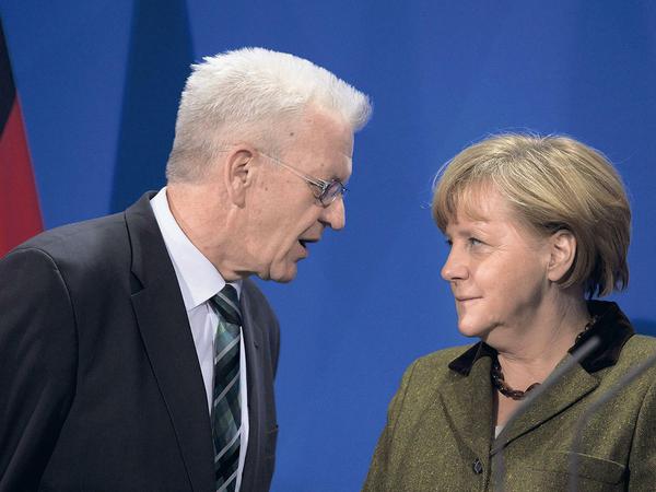 Kennen und schätzen sich schon lange, hier bei einem Treffen 2013: Winfried Kretschmann und Angela Merkel 