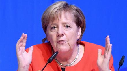 Bundeskanzlerin Angela Merkel ruft die Union beim Deutschlandtag der Jungen Union zu mehr Geschlossenheit auf.