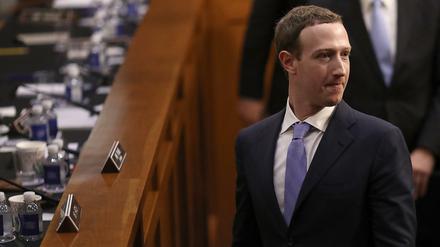 Facebook-Gründer Mark Zuckerberg bei der Anhörung im US-Senat