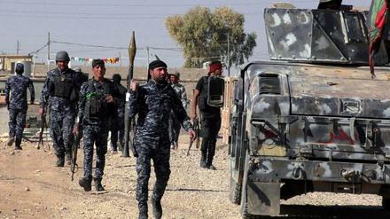 Irakische Kräfte rücken auf Mossul vor.