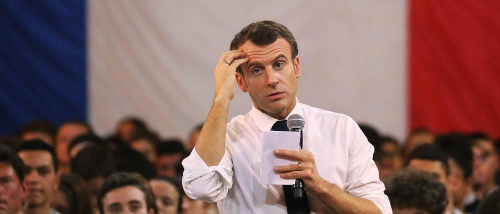 Frankreichs Präsident Emmanuel Macron hat sich gegen Nord Stream 2 ausgesprochen.