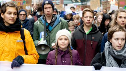 Bis zu 10.000 Teilnehmer sind nach Hamburg gekommen. Auch um sie zu sehen: Greta Thunberg.