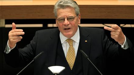 Joachim Gauck bei seiner Rede im Berliner Abgeordnetenhaus.