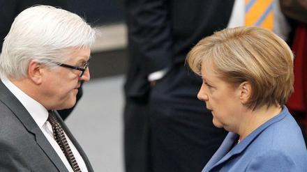 Angela Merkel und Frank-Walter Steinmeier. 