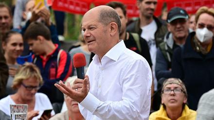 Wahlkampfabschluss in Potsdam: SPD-Kanzlerkandidat Olaf Scholz.
