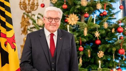 Frank-Walter Steinmeier hält jedes Jahr die traditionelle Weihnachtsansprache im Schloss Bellevue.