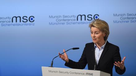 Die deutsche Verteidigungsministerin Ursula von der Leyen eröffnete die Münchner Sicherheitskonferenz. 
