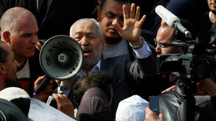 Rachid Ghannouchi bei seiner Rückkehr aus dem Exil.