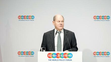 Olaf Scholz (SPD), Bundesminister der Finanzen, beim "Global Solutions Summit" 