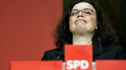Die SPD-Parteivorsitzende Andrea Nahles 