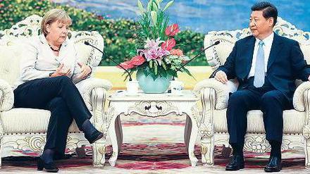 Aktuelle Bilder fehlen. Am 30. August zeigte sich der designierte chinesische Präsident Xi JinpingChina noch im Gespräch mit Bundeskanzlerin Angela Merkel.