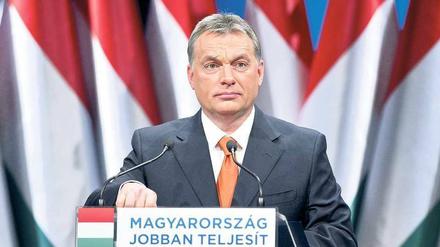 Ungarns rechtskonservativer Premier Viktor Orban gibt sich als Kämpfer gegen die internationale Finanzwelt.