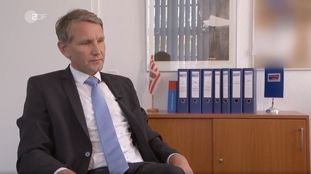 Kritische Fragen in Erfurt: Björn Höcke im ZDF-Interview.