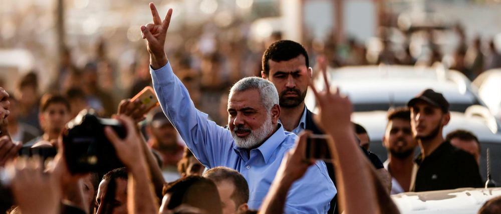 Der Chef lässt sich feiern: Ismail Hanija, Anführer der Hamas, zu Besuch 2018 in Gaza.