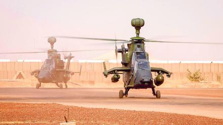 Insgesamt vier "Tiger" hatte die Bundeswehr nach Mali verlegt.