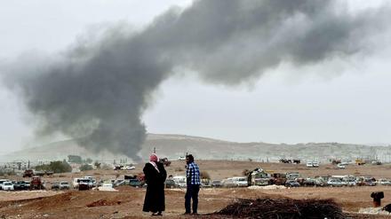 Zurzeit geht es bei den Luftangriffen vor allem um die Verteidigung der syrischen Kurdenenklave Kobane.
