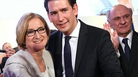 ÖVP-Wahlsieger. Die niederösterreichische Landeshauptfrau Johanna Mikl-Leitner und Bundeskanzler Sebastian Kurz. 