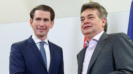 Einig: Grünen-Chef Werner Kogler und der ÖVP-Vorsitzende Sebastian Kurz 