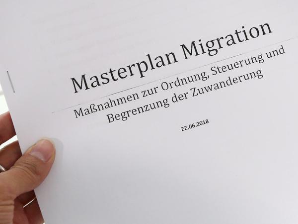 Ein Ausdruck des "Masterplan Migration" von Bundesinnenminister Horst Seehofer (CSU).