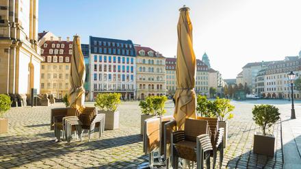 Der Neumarkt in Dresden - ab nächster Woche gilt dort der Lockdown.