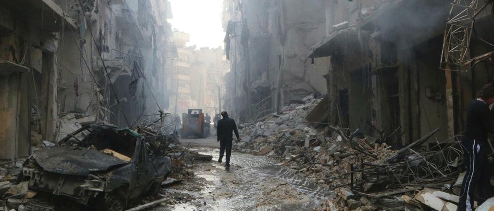 Aleppo wurde von Assads Truppen völlig zerstört. 