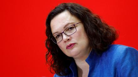 SPD-Parteichefin Nahles gerät zunehmend unter Druck. Der Paragraf 219a ist in der Koalition umstritten. 