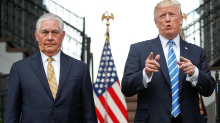 Oft unterschiedlicher Meinung: US-Präsident Donald Trump (rechts) und sein gefeuerter Außenminister Rex Tillerson. 