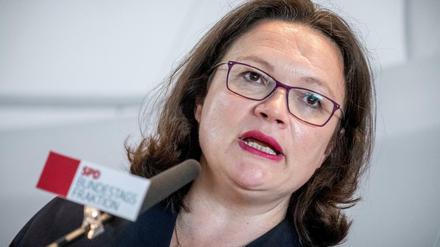"Es fehlte ein klarer Kurs" - darin ist sich SPD-Chefin Andrea Nahles einig mit den Autoren der Studie über den Wahlkampf 2017.