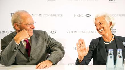 Bundesfinanzminister Schäuble und IWF-Chefin Lagarde in Hamburg.