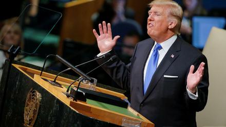 US-Präsident Donald Trump bei seiner ersten Rede vor der UN-Vollversammlung.