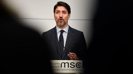 Der kanadische Premierminister Justin Trudeau sprach auf der Münchner Sicherheitskonferenz.