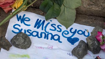 Gedenken an die Ermordete: Wir vermissen Dich, Susanna" 