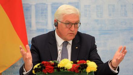 Bundespräsident Frank-Walter Steinmeier stellt gegenwärtig in Deutschland "einen Tiefpunkt in der politischen Auseinandersetzung" fest.