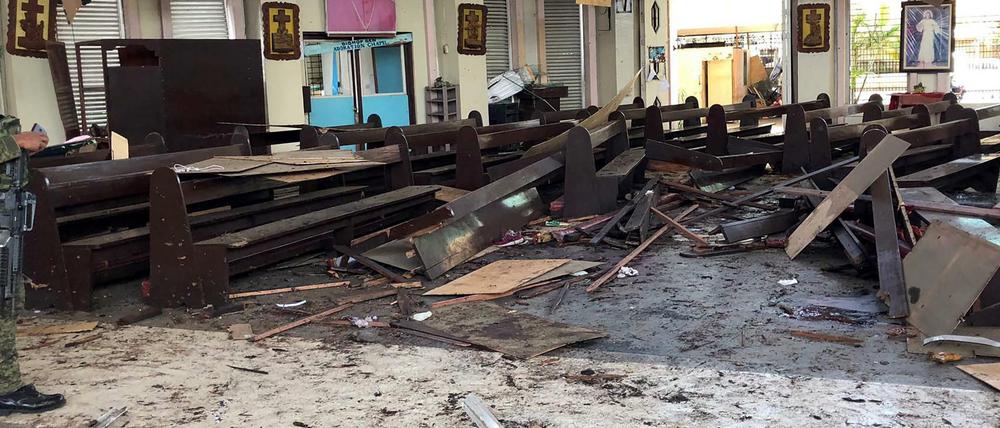 Philippinen: Die Kirche von Jolo nach der Explosion