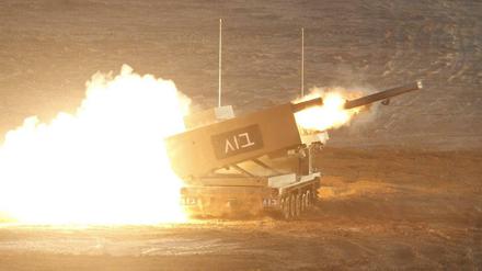 Schwere Waffe: Der Raketenwerfer M270 hat eine Reichweite von bis zu 80 Kilometern.