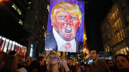 Protest gegen Donald Trump in New York 