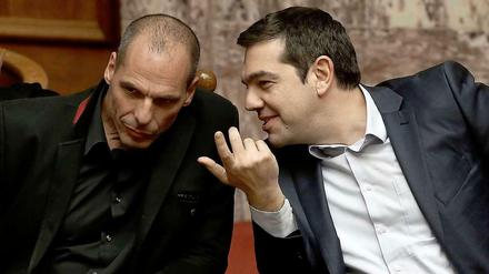 Haben sie sich verrechnet? Yanis Varoufakis, Finanzminister, und Alexis Tsipras, Ministerpräsident von Griechenland.