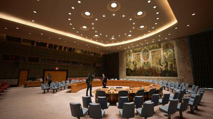 Übersicht des Saales des UN-Sicherheitsrats in New York