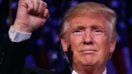 Triumph: Donald Trump nach seiner Wahl zum US-Präsidenten am 9. November 2016 
